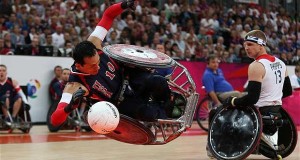 wheelchair rugby ball equipment tough flexible leather bladder on inside